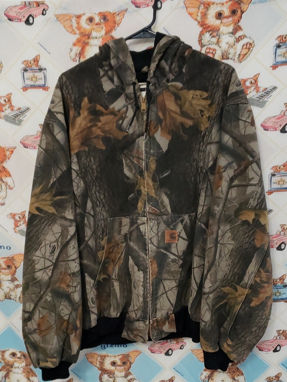 Vtg Carhartt J144 CMO Jacket Realtree Camo Thermal Lined Hooded Adult XL USA